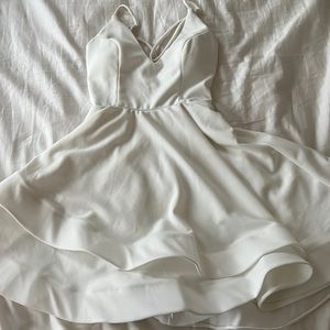 White Open Back Sundress